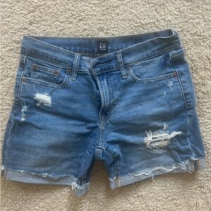 GAP Women's Distressed Blue Jean Shorts